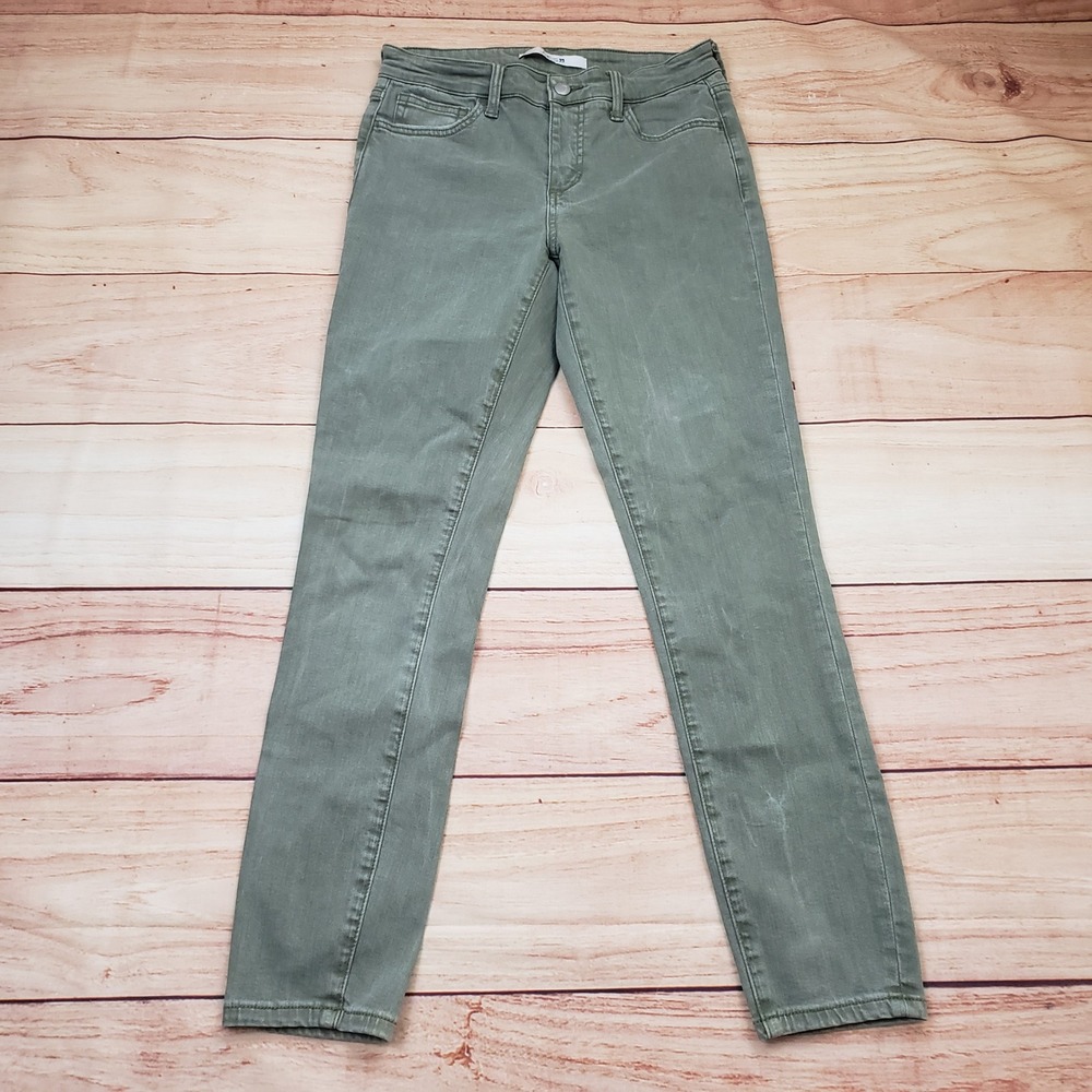 Joe's Jeans Womens 28 Skinny Pants Olive Green Stretch Lyocell Blend Mid Rise